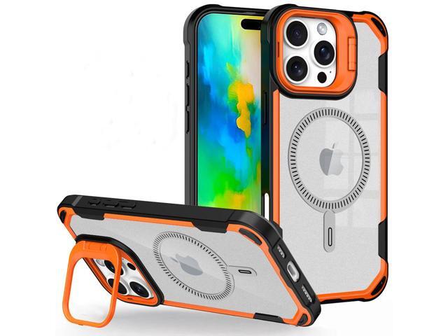 Camera Stand Case for iPhone 16 Pro Max - Compatible with MagSafe - Neon Orange