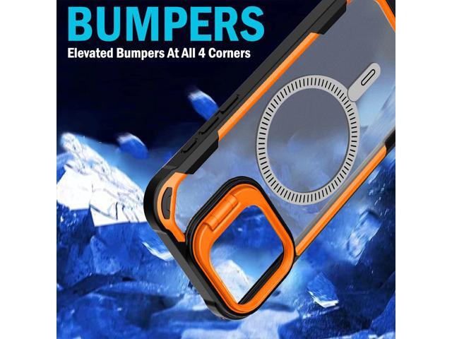 Camera Stand Case for iPhone 16 Pro Max - Compatible with MagSafe - Neon Orange