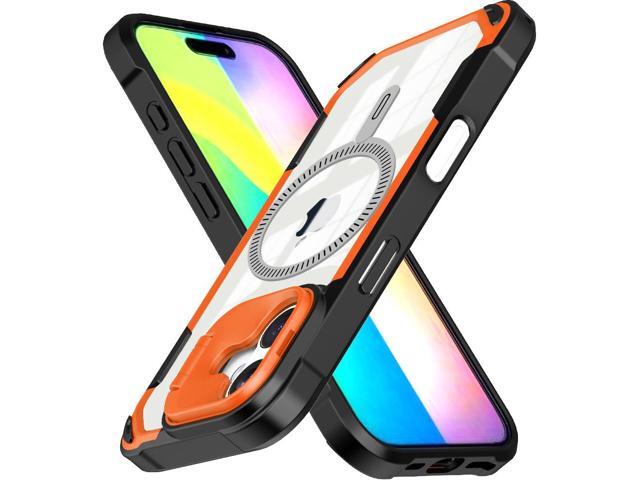 Camera Stand Case for iPhone 16 - Compatible with MagSafe - Neon Orange