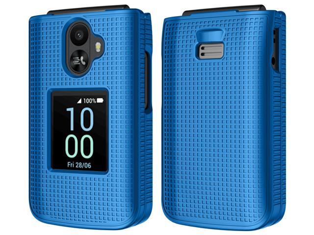Hard Case and Belt Clip Holster Holder Combo for TCL Flip 3 Phone - Cobalt Blue
