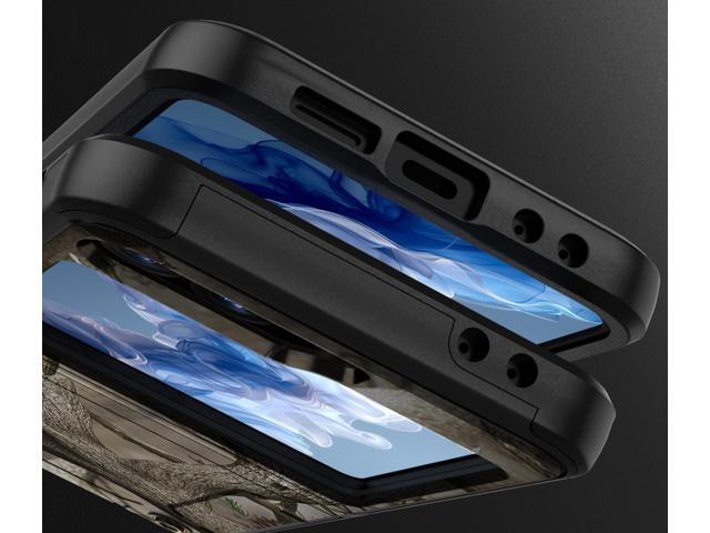 Case for Galaxy Z Flip 7 FE & Z Flip 6 Phone with Hinge Protection - Bush Camo