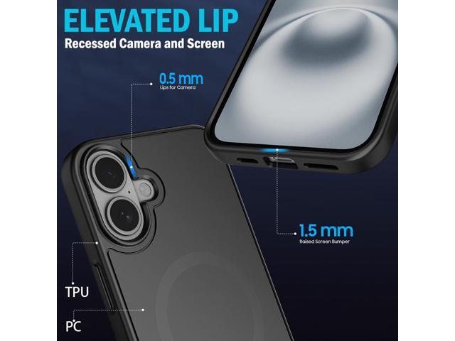 Case for iPhone 16 - Compatible with MagSafe - Matte Black