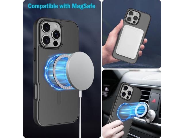 Case for iPhone 16 Pro - Compatible with MagSafe - Matte Black