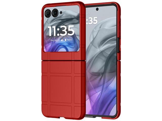Textured Hard Case Slim Cover for Motorola RAZR 2024/2025 - Bold Red