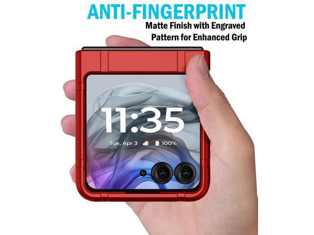 Textured Hard Case Slim Cover for Motorola RAZR 2024/2025 - Bold Red