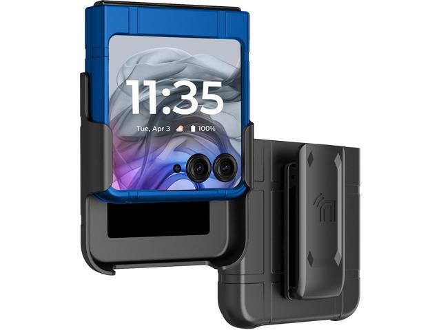 Hard Case Cover and Belt Clip Holster Holder for Motorola RAZR 2024/2025 - Blue