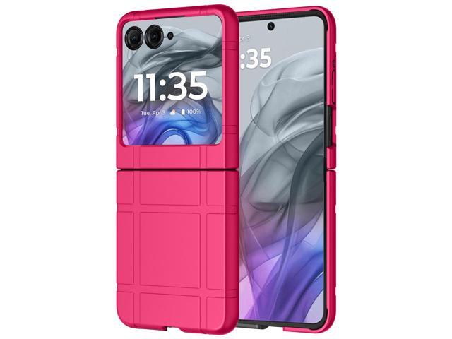 Textured Hard Case Slim Cover for Motorola RAZR 2024/2025 - Bright Hot Pink