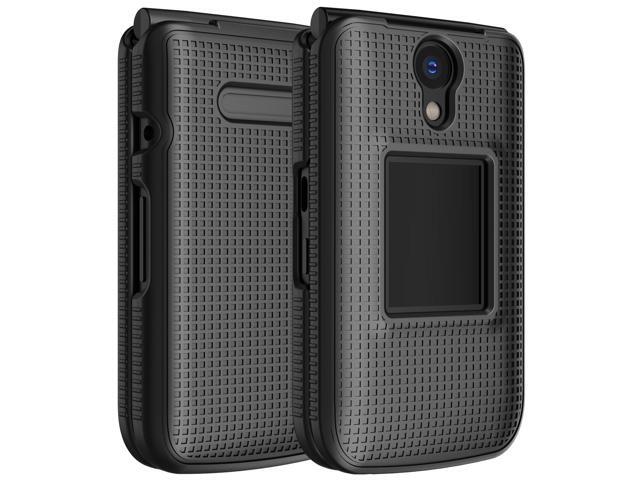 Grid Texture Hard Case Slim Cover for Verizon Orbic Journey Pro / Lite - Black