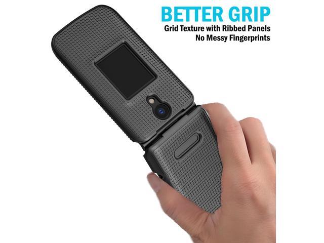 Grid Texture Hard Case Slim Cover for Verizon Orbic Journey Pro / Lite - Black