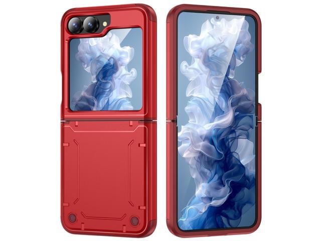 Rizz Case and Belt Clip Holster for Galaxy Z Flip 7 FE & Z Flip 6 - Red Plum