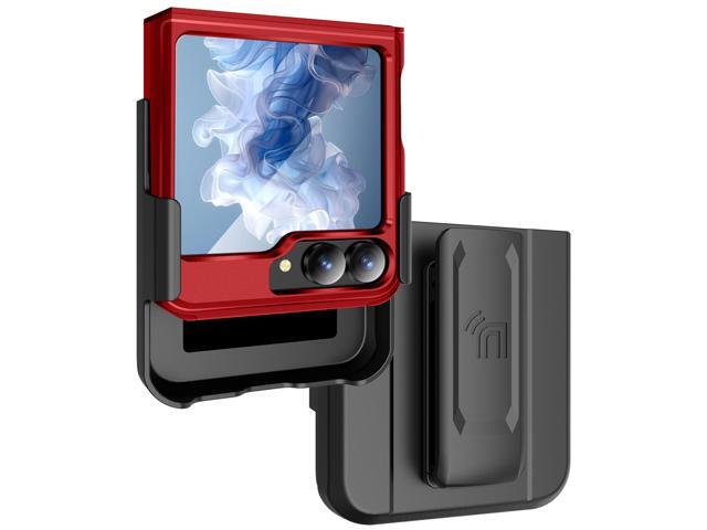 Rizz Case and Belt Clip Holster for Galaxy Z Flip 7 FE & Z Flip 6 - Red Plum