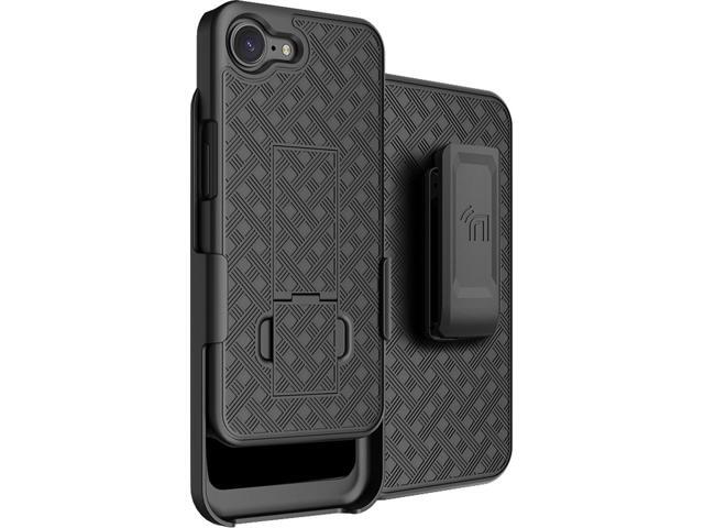 Slim Case and Belt Clip Holster Combo for iPhone 16e (2025) - Black