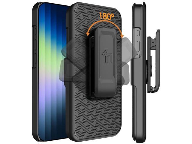 Slim Case and Belt Clip Holster Combo for iPhone 16e (2025) - Black