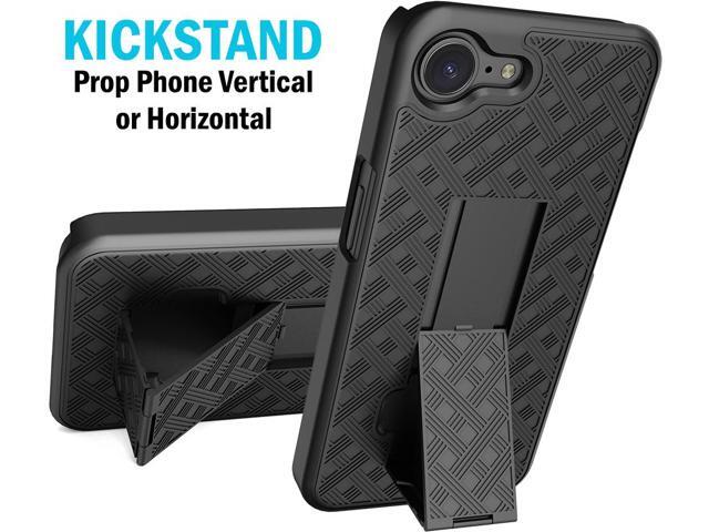 Slim Case and Belt Clip Holster Combo for iPhone 16e (2025) - Black