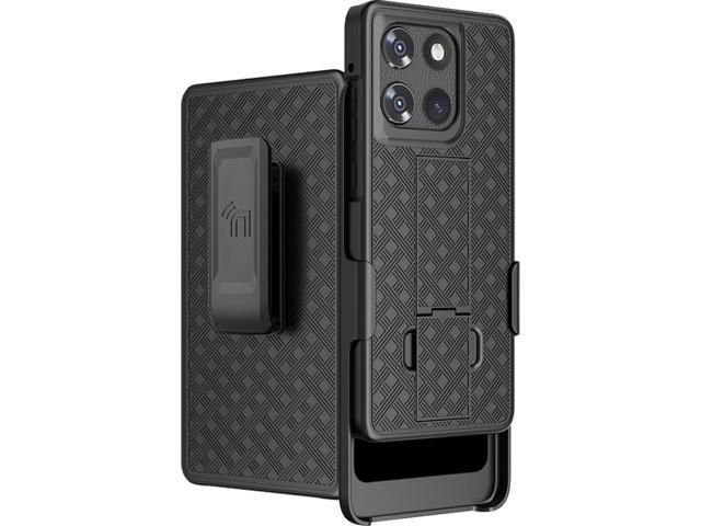 Slim Case and Belt Clip Holster for Motorola Moto G Stylus 5G 2025 Phone - Black