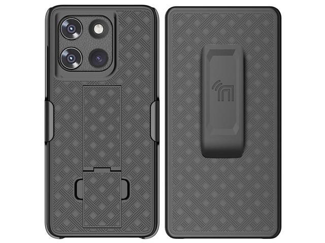 Slim Case and Belt Clip Holster for Motorola Moto G Stylus 5G 2025 Phone - Black