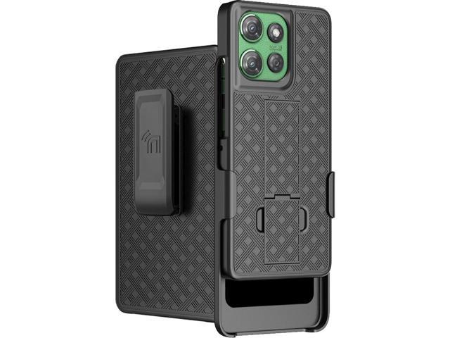Slim Case and Belt Clip Holster for Motorola Moto G Power 5G 2025 Phone - Black