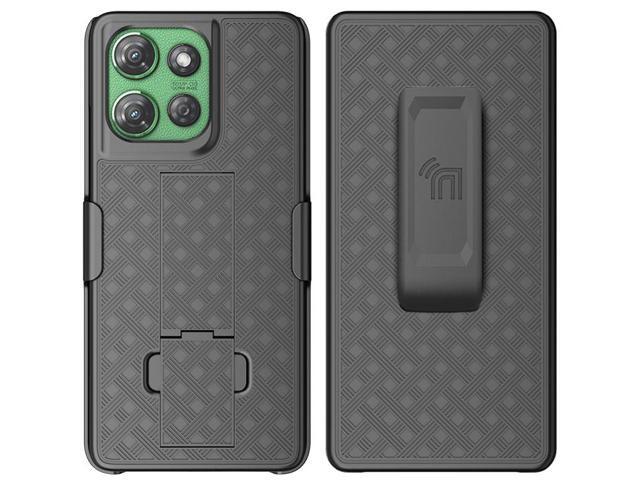 Slim Case and Belt Clip Holster for Motorola Moto G Power 5G 2025 Phone - Black