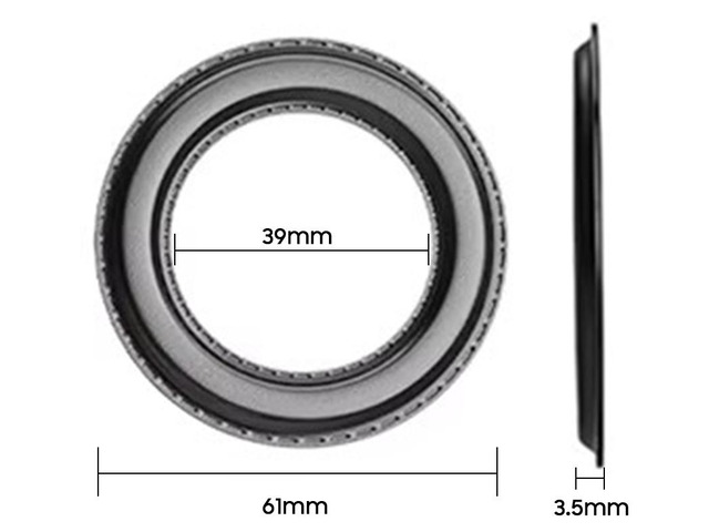 Universal Magnetic Leather Ring (Compatible with Magsafe) - DIY Mount - Black