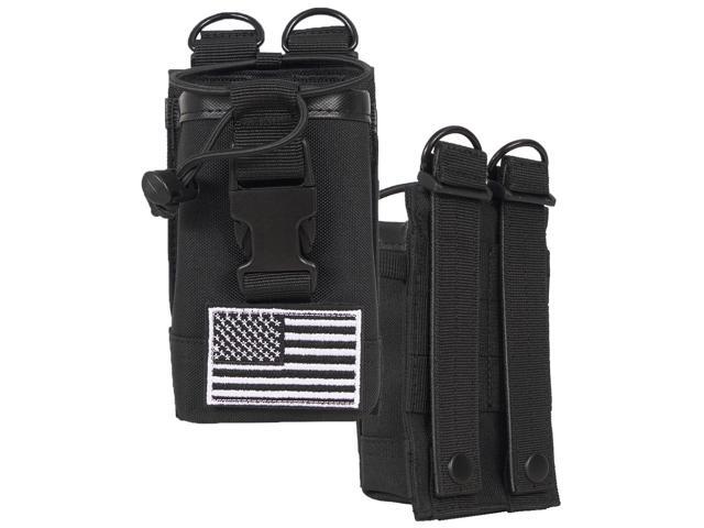 Tactical Molle Radio Holster Holder Case Pouch Bag for Two Way Walkie Talkies
