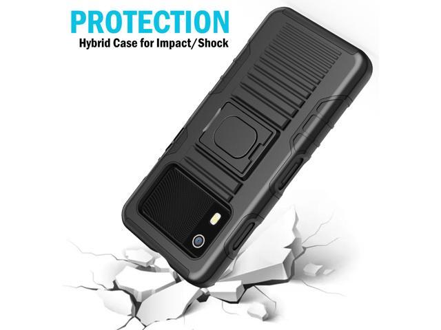 Rugged Hybrid Case with Ring Grip Stand for Zebra EM45 RFID Mobile - Black