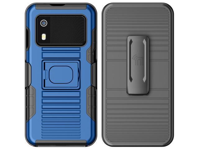 Rugged Case and Belt Clip Holster for Zebra EM45 RFID Mobile - Blue