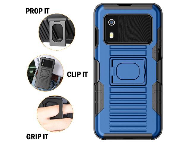 Rugged Case and Belt Clip Holster for Zebra EM45 RFID Mobile - Blue