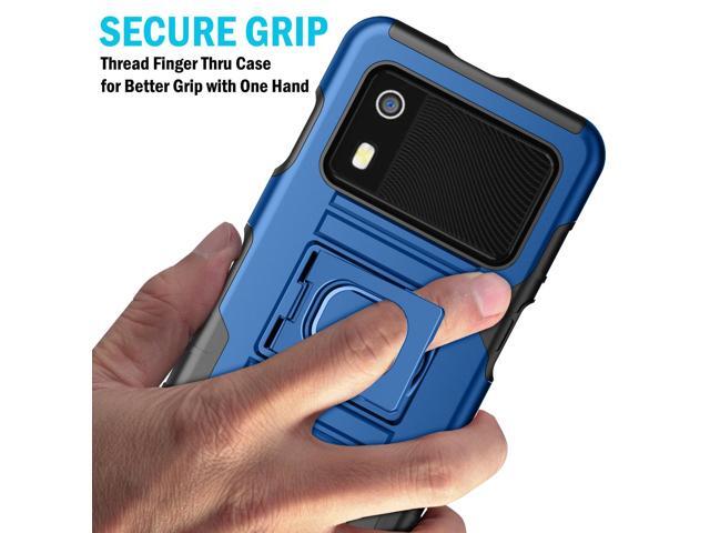 Rugged Case and Belt Clip Holster for Zebra EM45 RFID Mobile - Blue