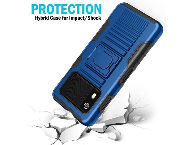 Rugged Hybrid Case with Ring Grip Stand for Zebra EM45 RFID Mobile - Blue