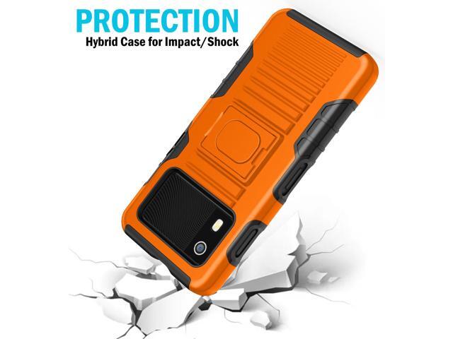 Rugged Hybrid Case with Ring Grip Stand for Zebra EM45 RFID Mobile - Orange