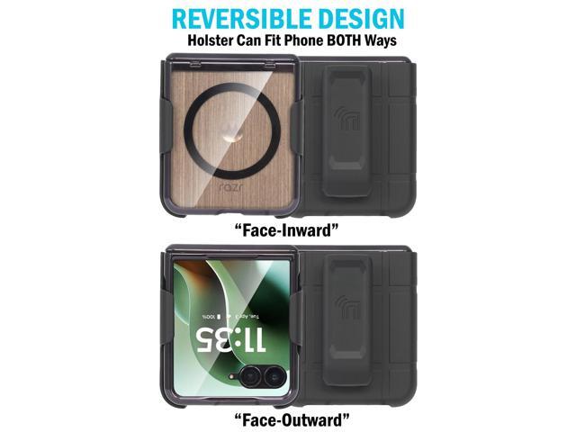 Case and Belt Clip for Motorola RAZR ULTRA 2025, Compatible with MagSafe - Black