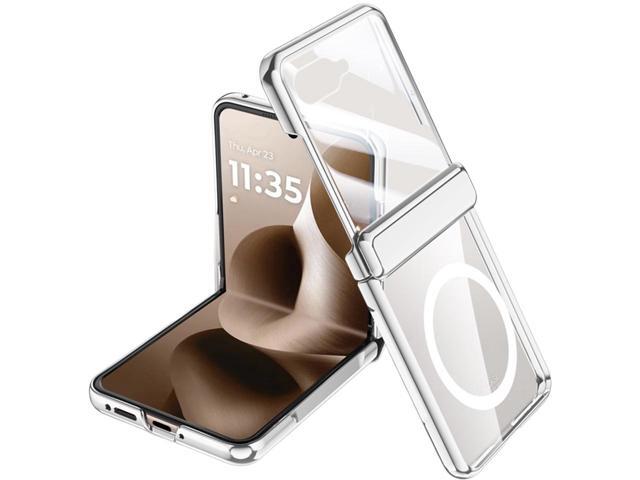 Case and Belt Clip Pouch for RAZR ULTRA 2025, Compatible with MagSafe - Silver