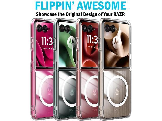Clear Case and Belt Clip for Motorola RAZR ULTRA 2025 - Compatible with MagSafe