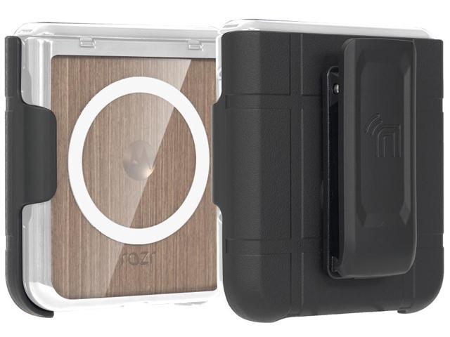 Case and Clip for Motorola RAZR ULTRA 2025, Compatible with MagSafe - Silver