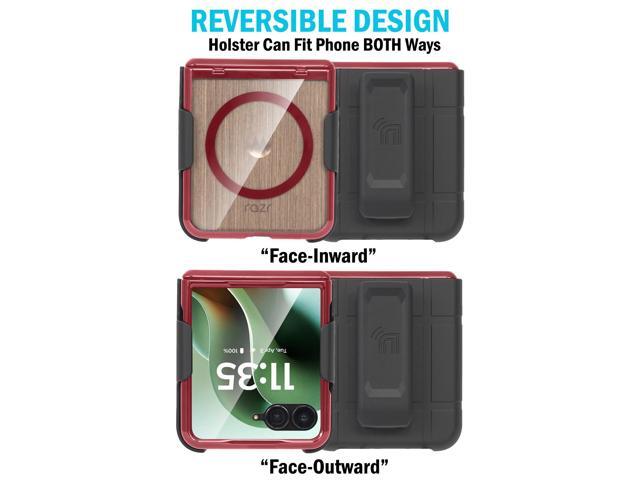 Case and Belt Clip for Motorola RAZR ULTRA 2025, Compatible with MagSafe - Red