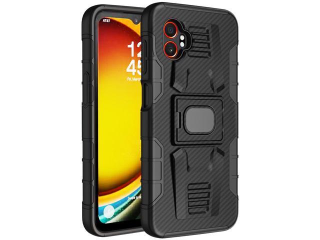 Rugged Case with Stand for Samsung Galaxy XCover 7 Pro Phone - Carbon Fiber