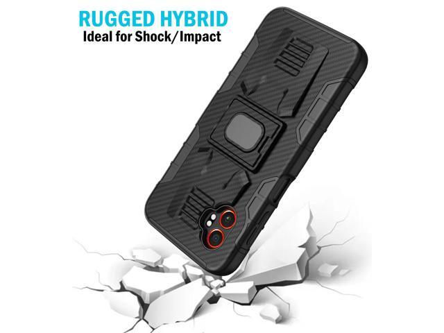 Rugged Case with Stand for Samsung Galaxy XCover 7 Pro Phone - Carbon Fiber