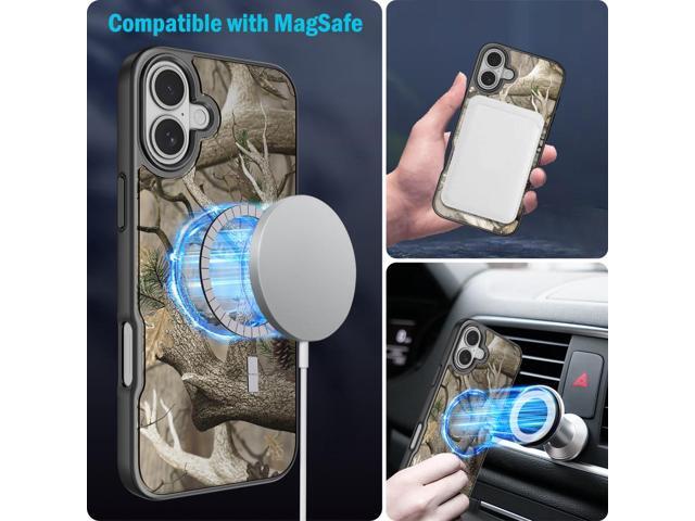 Case for iPhone 16 - Compatible with MagSafe - Bush Camo