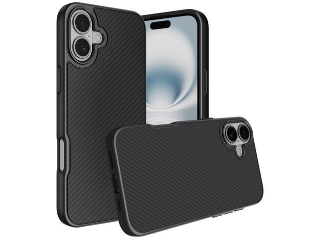 Case for iPhone 16 - Compatible with MagSafe - Carbon Fiber Design
