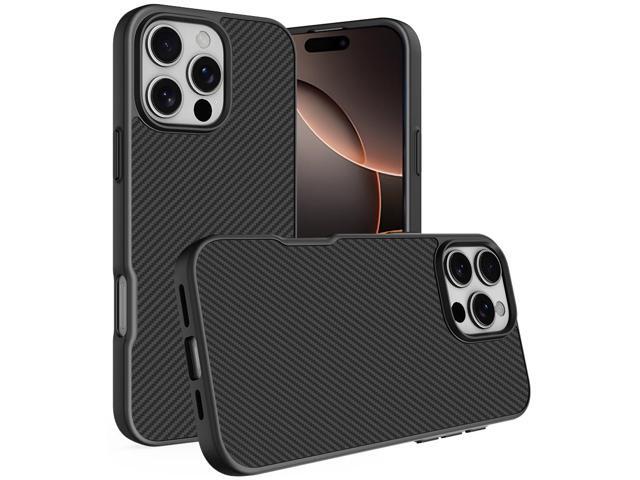 Case for iPhone 16 Pro Max - Compatible with MagSafe - Carbon Fiber Design