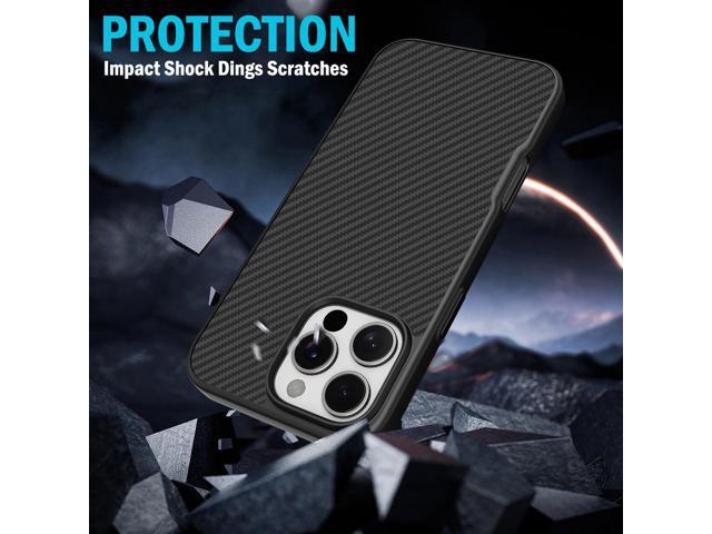 Case for iPhone 16 Pro Max - Compatible with MagSafe - Carbon Fiber Design