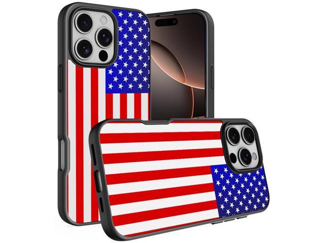 Case for iPhone 16 Pro Max - Compatible with MagSafe - USA Flag Design