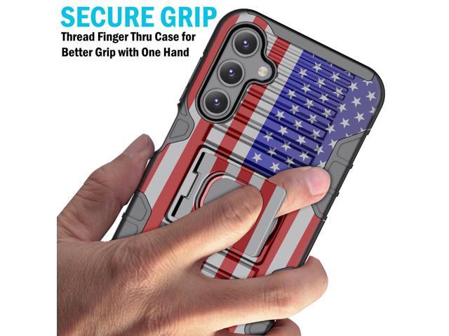 Rugged Case with Stand Belt Clip Holster Combo Samsung Galaxy A15 5G - USA Flag