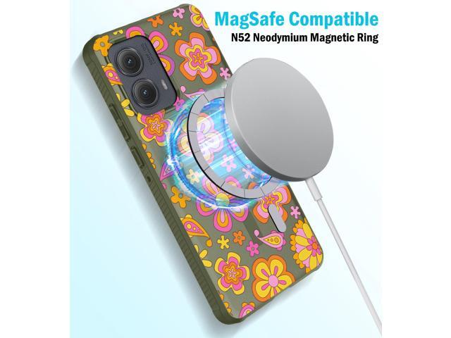 Case for Motorola Edge 2024 Phone - Retro Flowers (Compatible with MagSafe)