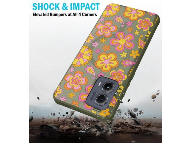 Case for Motorola Edge 2024 Phone - Retro Flowers (Compatible with MagSafe)