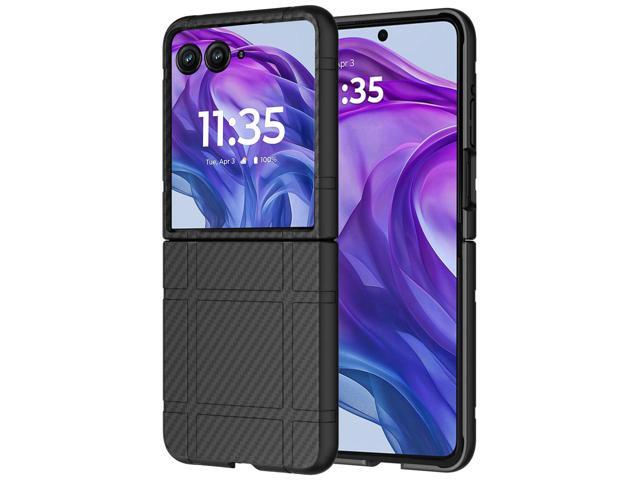 Hard Case Cover for Motorola RAZR+ 2024/2025 (RAZR PLUS) - Black Carbon Fiber