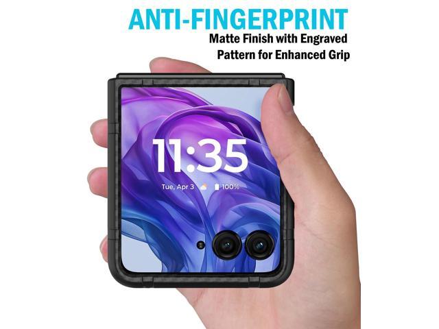 Hard Case Cover for Motorola RAZR+ 2024/2025 (RAZR PLUS) - Black Carbon Fiber