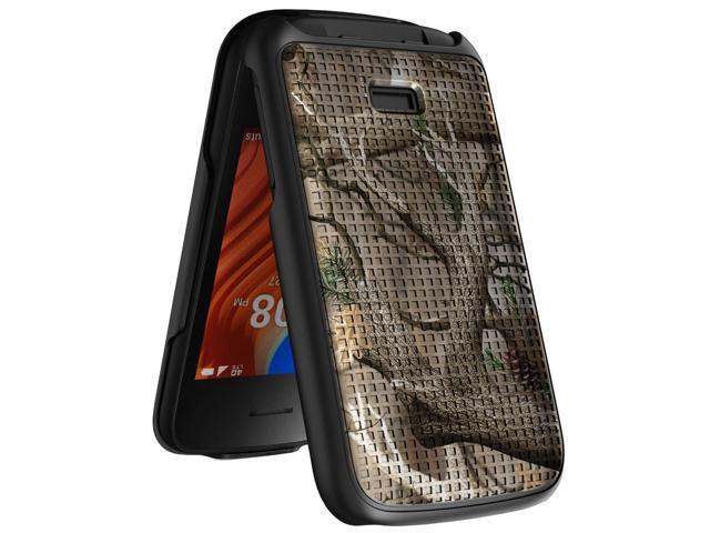 Tree Camouflage Real Woods Case Cover for Alcatel TCL Flip 2 Phone (T408DL)