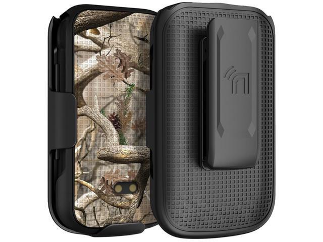 Bush Camo Hard Case and Belt Clip Holster Combo for Sonim XP3 Plus 4G (XP3900)