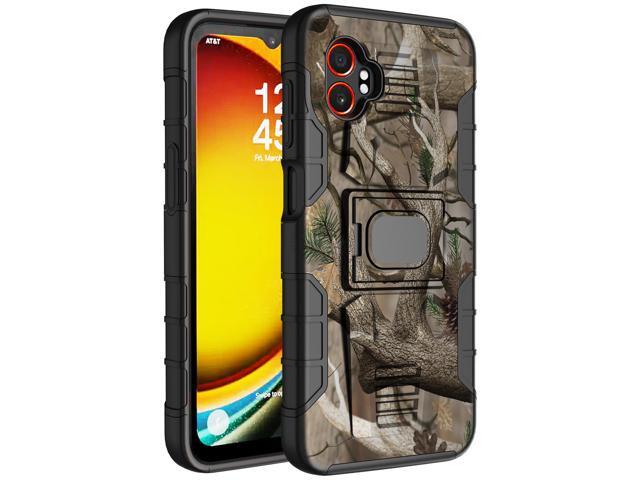 Rugged Case with Stand Ring Grip for Samsung Galaxy XCover 7 Pro Phone - Camo